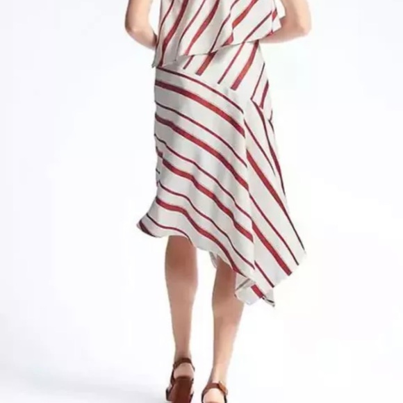 Banana Republic Striped Asymmetric Dress - Picture 4 of 15